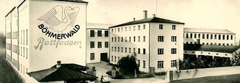 Altes Schwarzweißfoto des Ateliers Böhmerwald